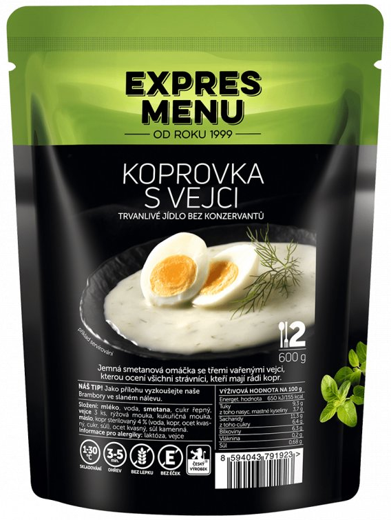 Koprovka s vejci bez lepku 600 g Expres Menu 